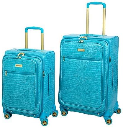 Samantha Brown 2-piece Summer Croco 22" Carry-On & 26" Spinner Set