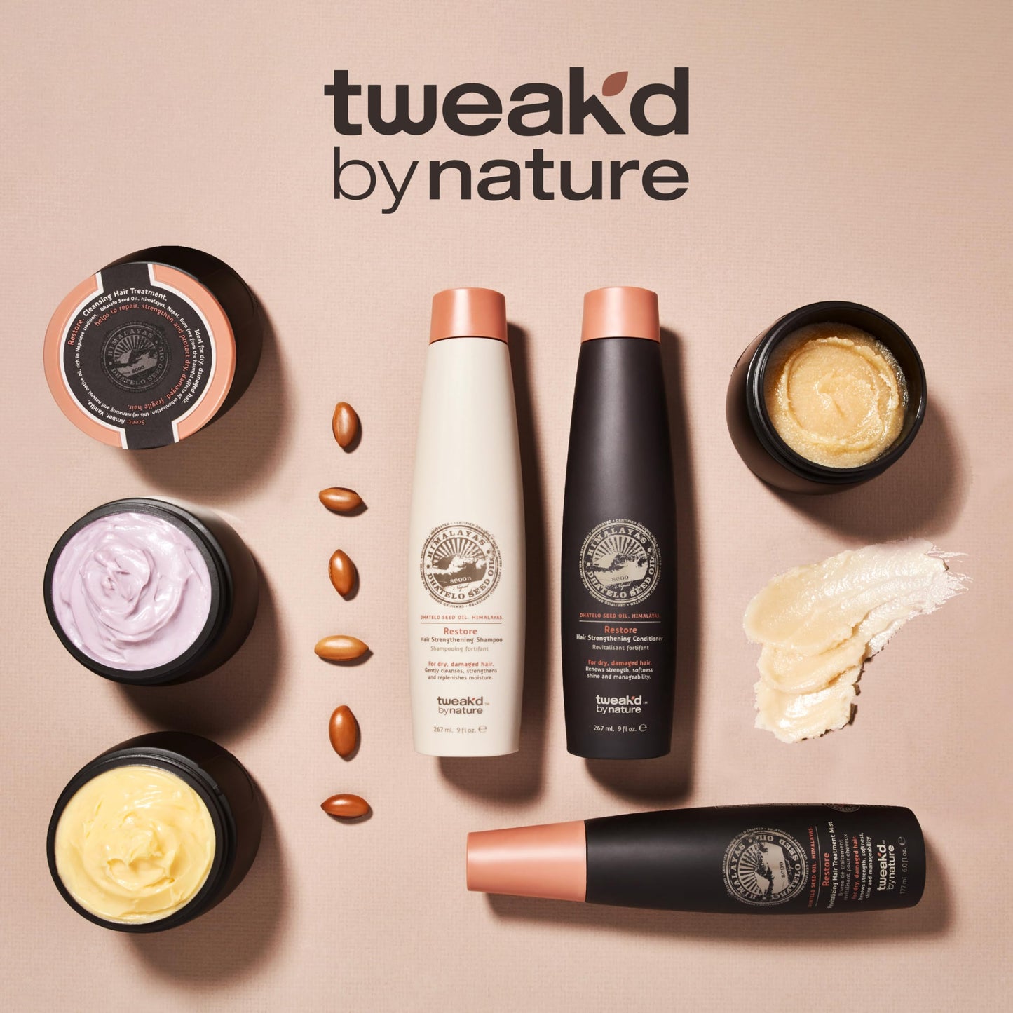 Tweak’d by Nature - Restore Hair Strengthening Conditioner, Deep Conditioner for Dry and Damaged Hair, Cleanses and Moisturizes, Cruelty Free (33.8 ounces)