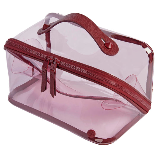 Samantha Brown To-Go Clear Cosmetic Case, Blue
