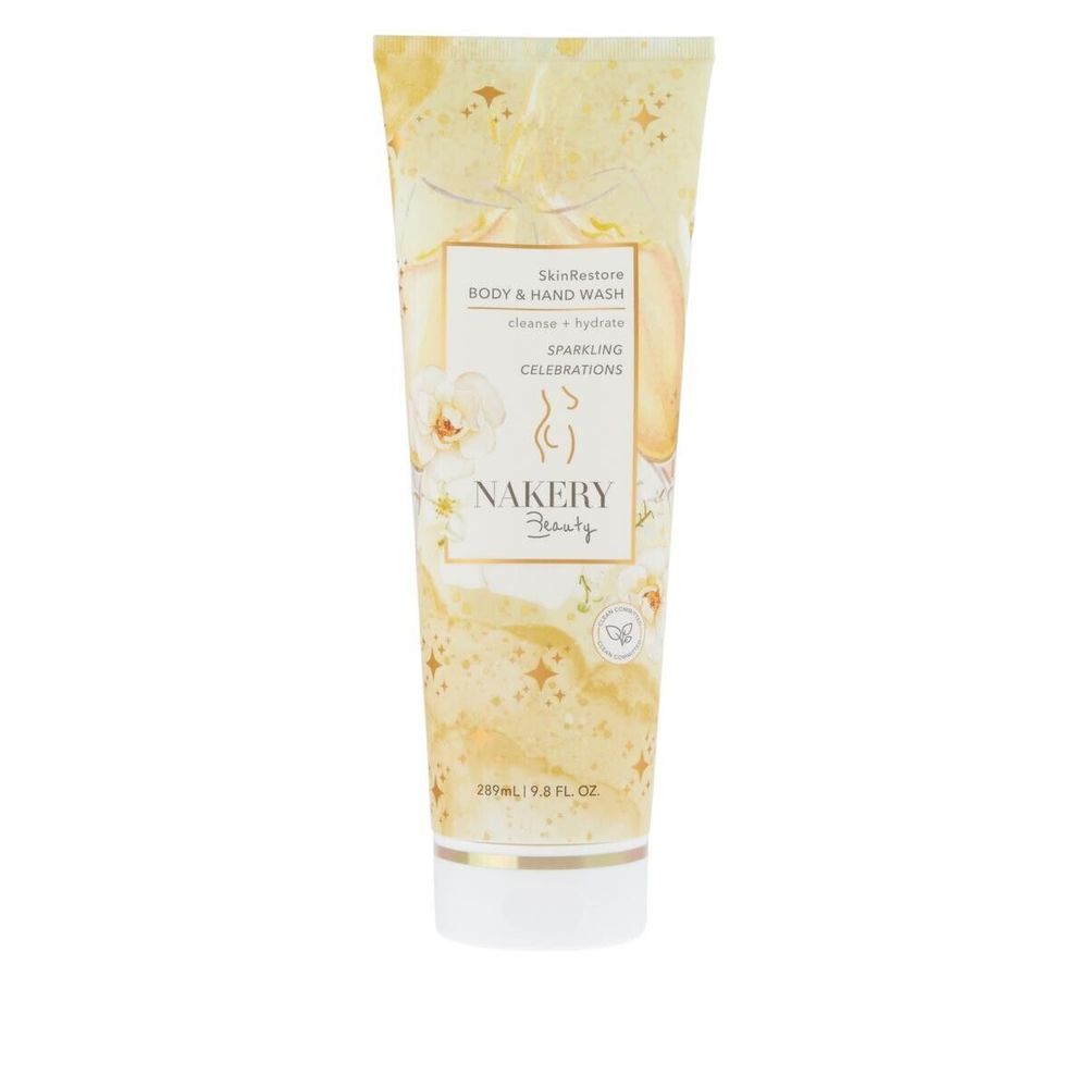 Nakery Beauty Skin Restore Body & Hand Wash Sparkling Celebrations 9.8 oz NO SEA