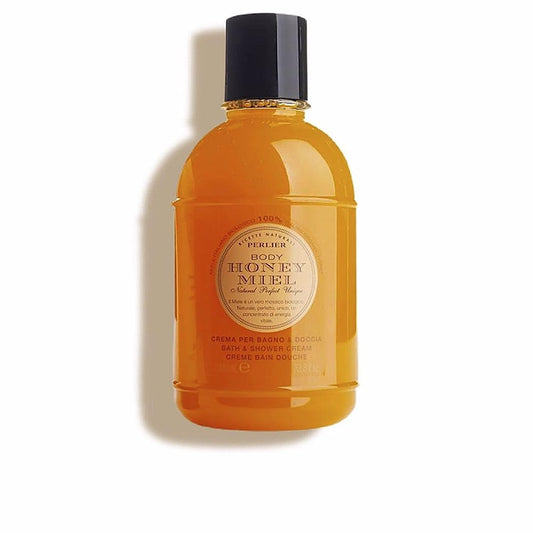Perlier Sweet Honey Miel Shower & Bath Cream - Nourishing & Soothing Luxury Bath Cream Made With 100% Organic Italian Honey For Deep Moisturization And Hydration (33.8 Fluid Oz.)