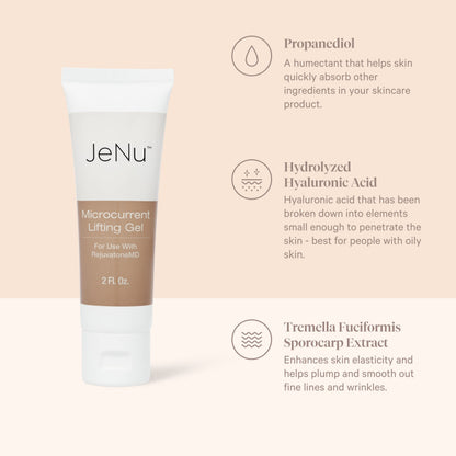 Trophy Skin Microcurrent Lifting Gel - Microcurrent Gel Made with Hyaluronic Acid for RejuvatoneMD Facial Toning System - Instant Face Lift Skin Treatment - 2 fl oz