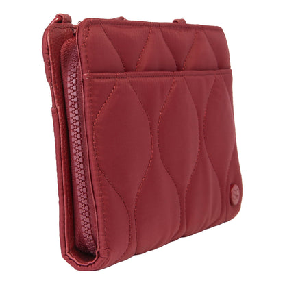 Samantha Brown To-Go RFID Blocking Quilted Travel Wallet Crossbody, Grey