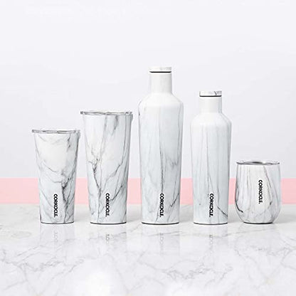 Corkcicle Snowdrift Insulated Bottle, Stainless Steel, White, 47 cl