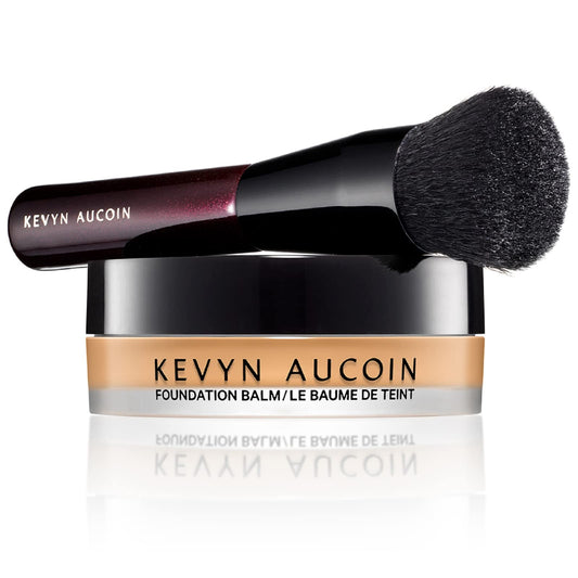 Kevyn Aucoin Foundation Balm, FB 05 (Light) shade + brush: Light diffusing. Full coverage, buildable, blends, blurs, corrects, evens out complexion, and hydrates. All skin types. Makeup artist go to.
