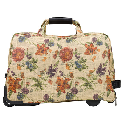 Patricia Nash Argentella Large Trolley Bag, Signature Map, Riot Rust, 22" L x 10.75" W x 13.5" H