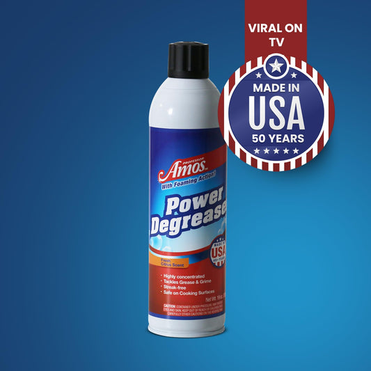 Professor Amos Grill Degreaser Removes Stubborn Grease & Grime Power Degreaser Powerful Multipurpose Cleaning Solution for Home & Commercial like Oven, Stove Cleaner Citrus Zest 19 Oz
