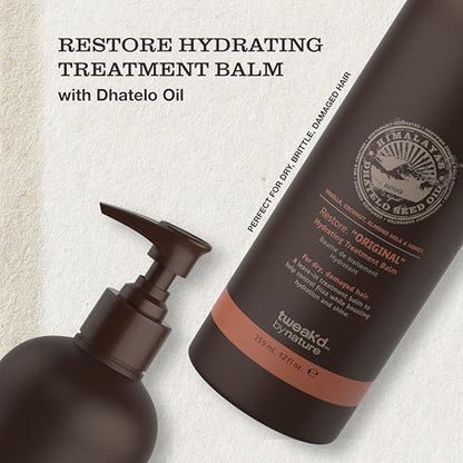 Tweak’d by Nature - Restore Hydrating Treatment Balm, for Men and Women, Controls Frizz and Moisturizes Hair for Soft Feel and Healthy Shine, Cruelty Free