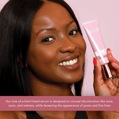 Doll 10 TCE Luminous Super Coverage Serum with Niacinamide - Full Coverage Tinted Foundation Makeup