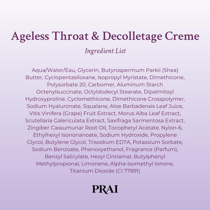PRAI Beauty Ageless Day & Night Neck Kit | 1 Throat & Decolletage Day Creme and 1 Throat & Decolletage Night Creme | Skin Tightening Cream Set for Instantly Ageless Neck
