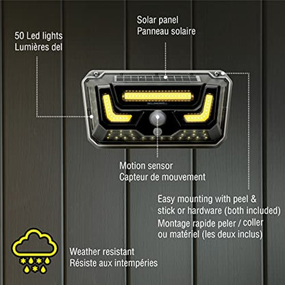 Bell+Howell Solar Bionic Wall Light Solar Lights Outdoor with Motion Sensor