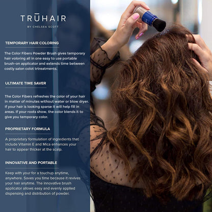 Color & Lift with Thickening Powder - Available in 10 Hair Colors - Root Cover Up - Temporary Hair Coloring Brush that Refreshes Hair