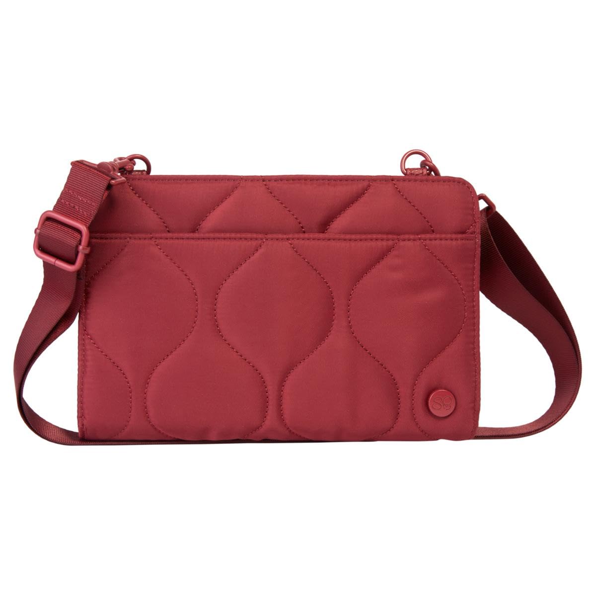 Samantha Brown To-Go RFID Blocking Quilted Travel Wallet Crossbody, Grey