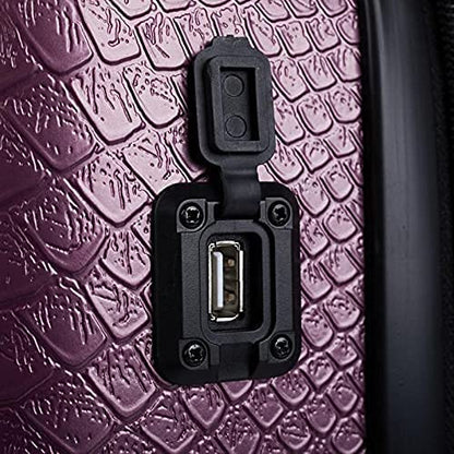 Samantha Brown 2-piece 22" Hardside Spinner and Cosmetic Case - Burgundy