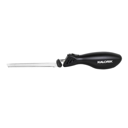 Kalorik Cordless Electric Knife with Fish Fillet Blade, Black