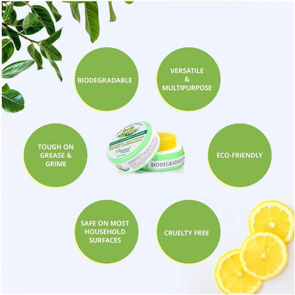 Earth Brite All Natural Multipurpose Cleaner for Bathroom, Floor, Kitchen and More | 300g Natural Clay Tub + Sponge (2-Pack) Includes Bonus Diamond Towel Cleaning Supplies Kit