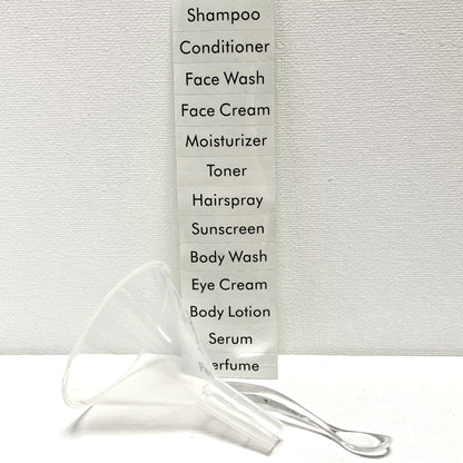 Marcy McKenna Luxury Airless Travel Toiletry Bottle with Clear Vinyl Pouch, Leakproof Airless Technology, TSA Approved, Dispenser Bottle Set of 8