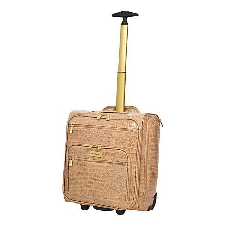 Samantha Brown 15" Underseater with Accessories Durable croco-embossed PVC (Creamy Vanilla)