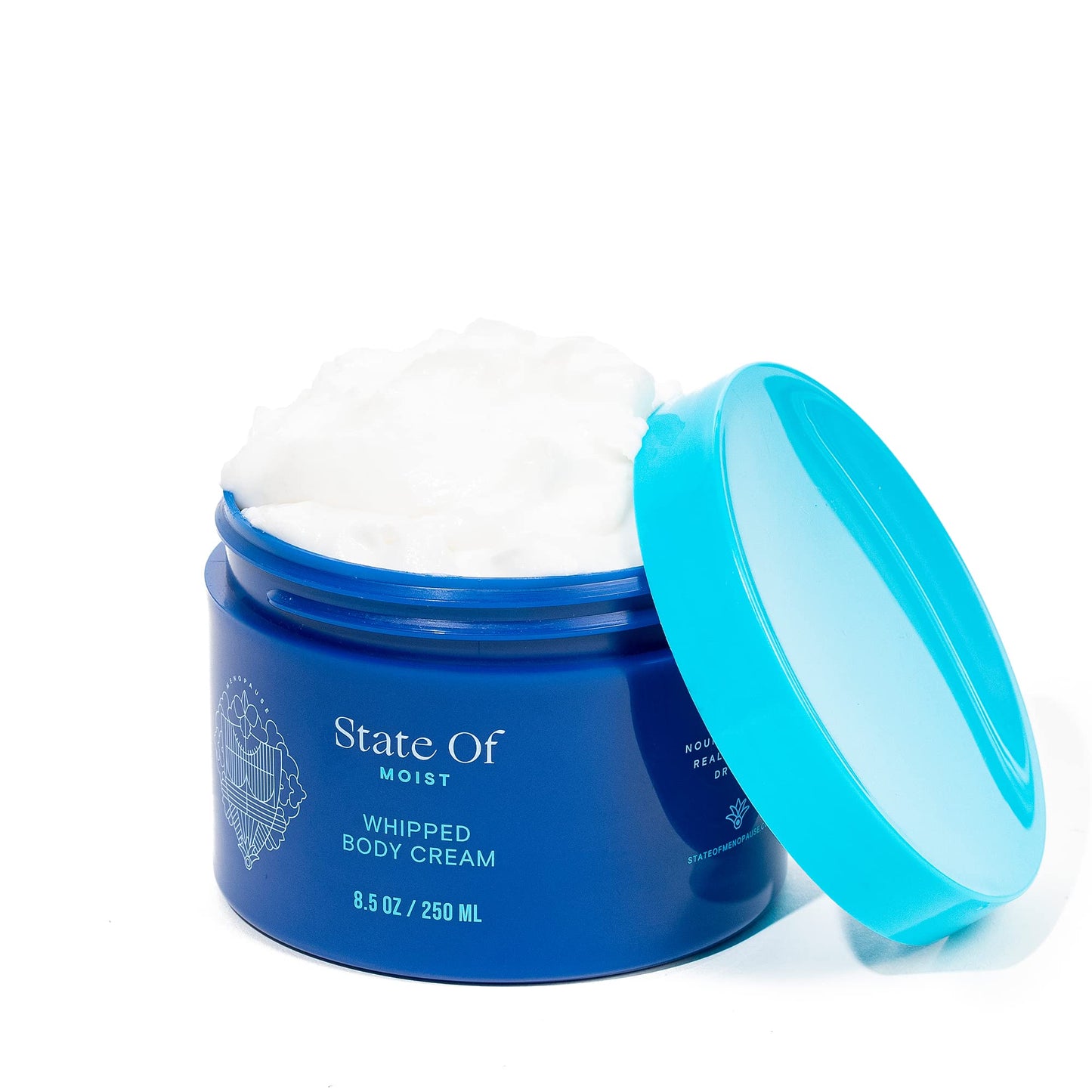 State of Menopause Hydration Whipped Body Cream for Dry Skin Moisturizer Hydrate Soft and Smooth Reduce Itchy and Dryness Infused With Sodium Hyaluronate and Irish Moss Plant Extract 8 Oz