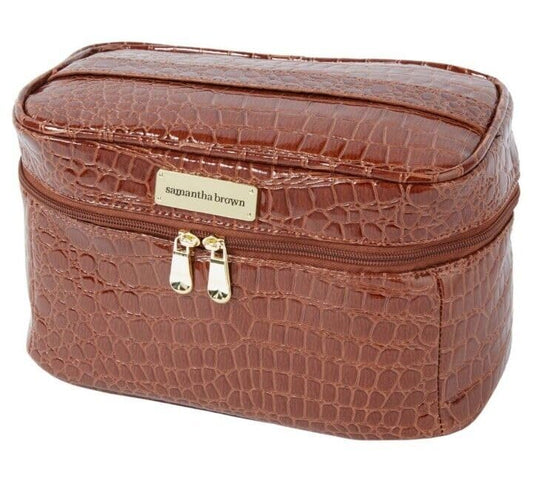 Samantha Brown Croco Cosmetic Case