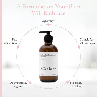 milk + honey Body Cream for Women and Men, Ultra-Nourishing Moisturizing Lotion