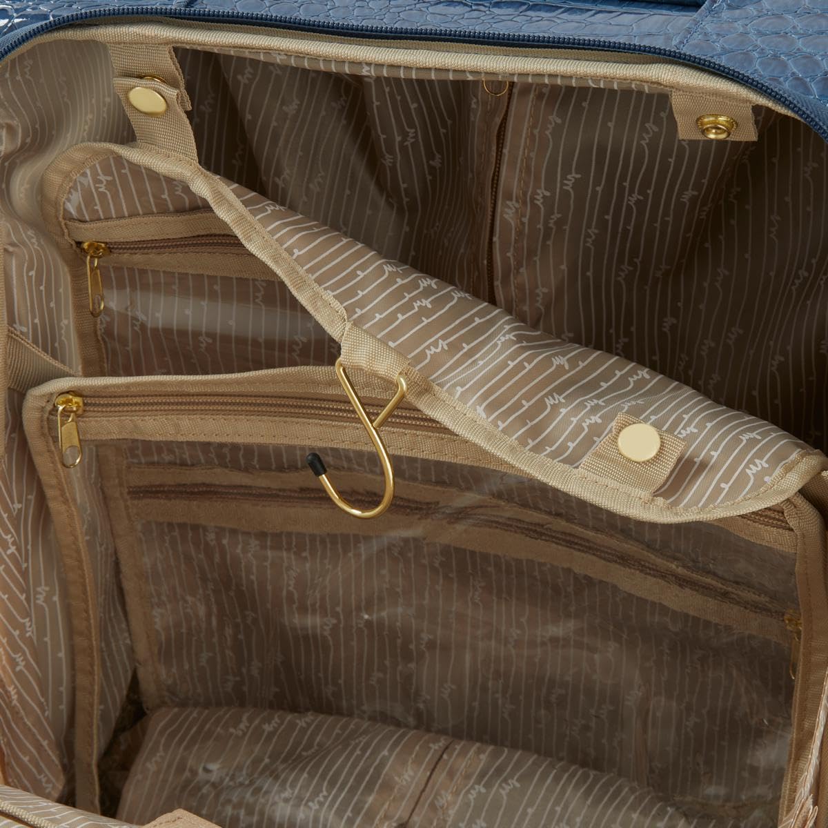 Samantha Brown 15" Underseater with Accessories - Durable croco-embossed PVC (Chestnut)