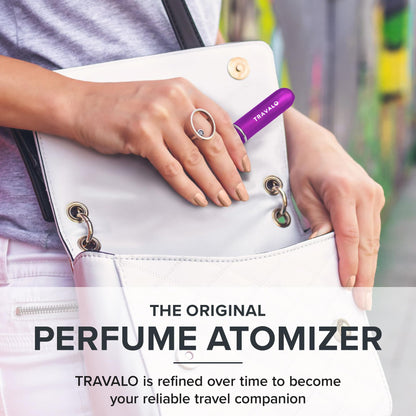 Travalo Classic HD Perfume Atomizer | Genie-S TSA Approved Travel Perfume Bottle Refillable | Reusable Airtight Easy-Fill Mini Pump Sprayer | Lightweight Elegant Design w/Volume Window