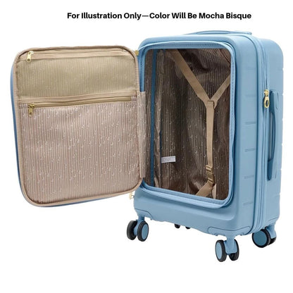 Samantha Brown Frontload 22" Hardside Carry-On with Antitheft Lock - Denim Blue