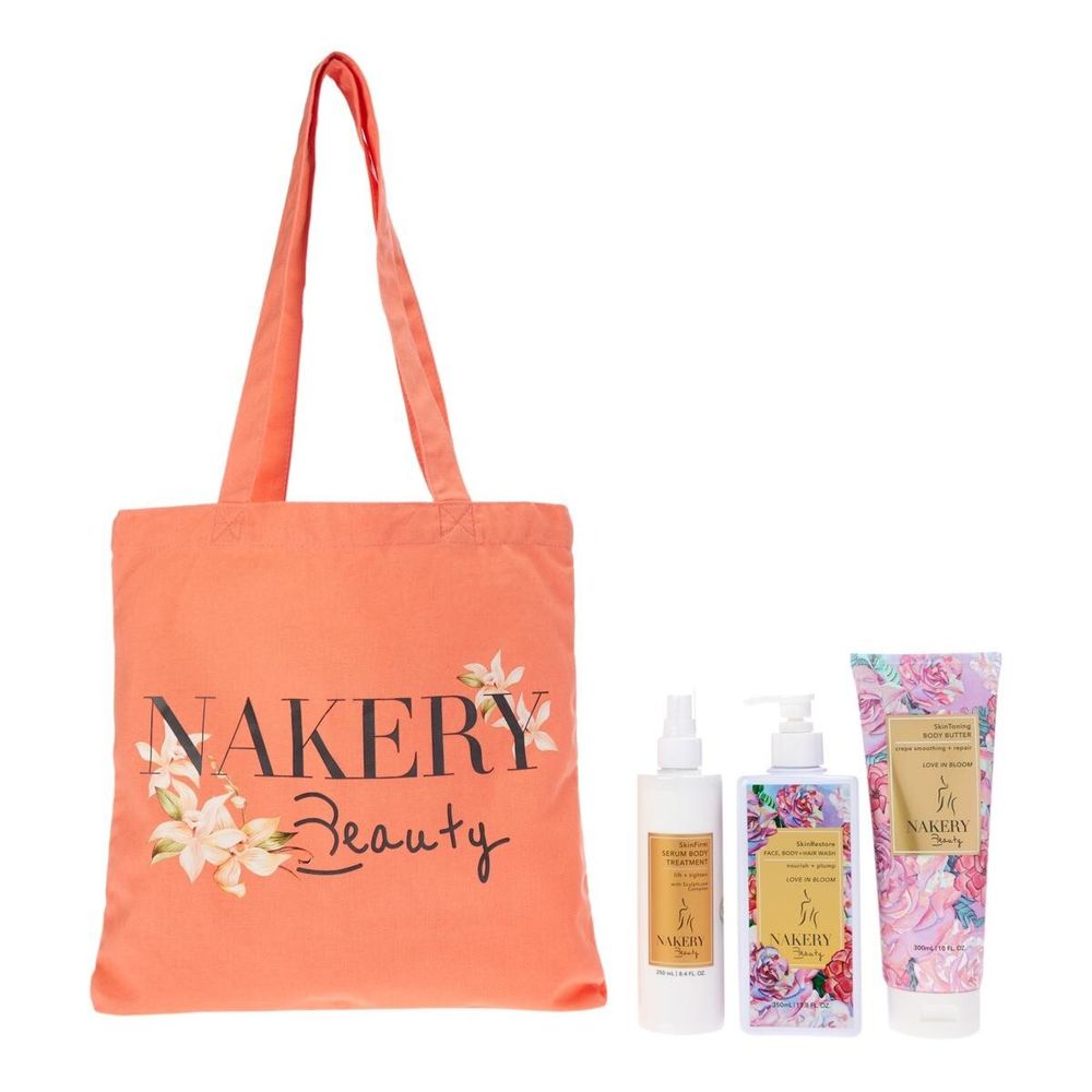 Nakery Beauty Cleanse, Firm & Smoothing -Love In Bloom - 4-piece Collection