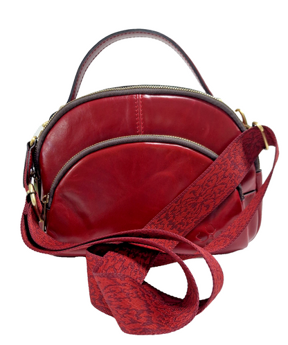 Patricia Nash Top Handle Crossbody - The Delphia - Rubby Red - New