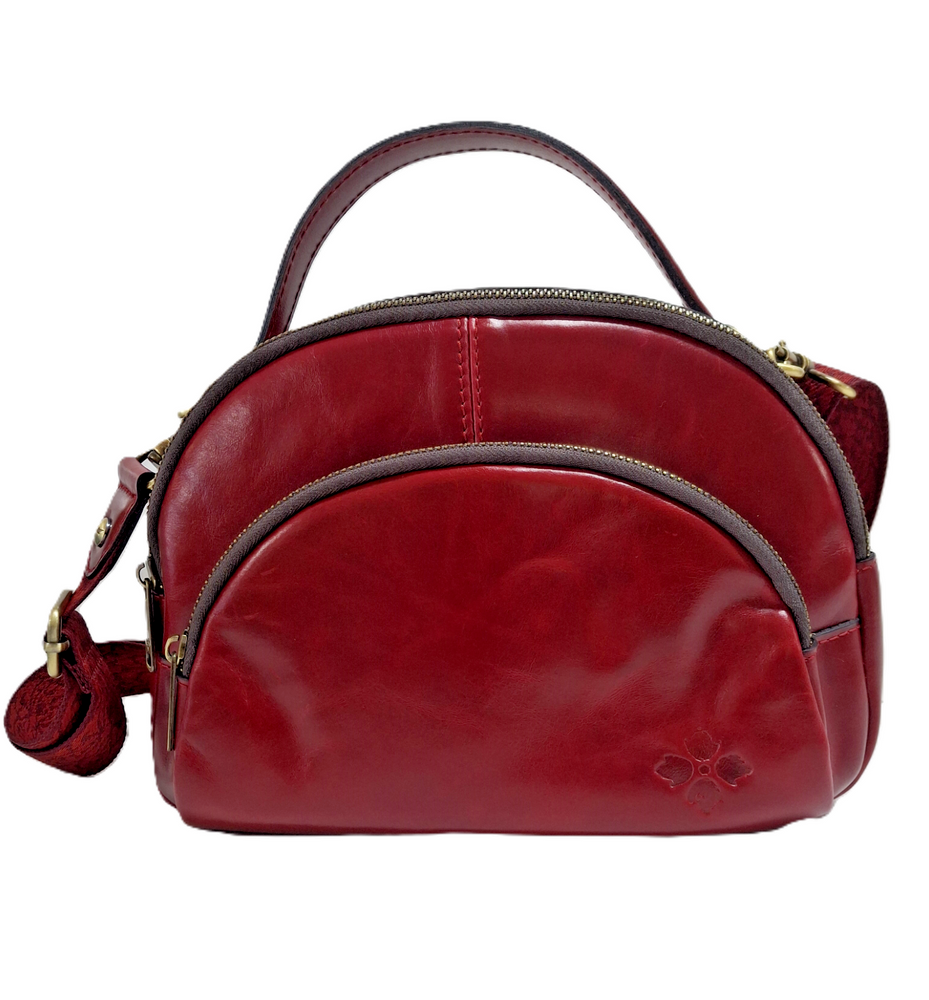 Patricia Nash Top Handle Crossbody - The Delphia - Rubby Red - New