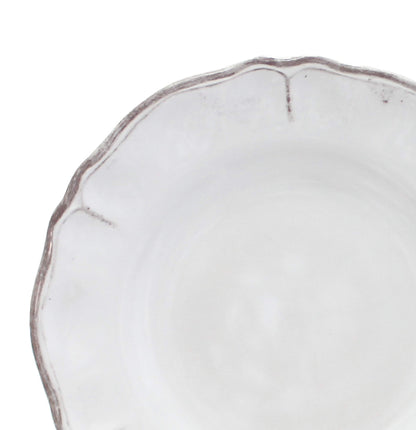 Le Cadeaux 12 Piece Luxury Melamine Dinnerware Set, Service for 4 (Rustica Antiqua White)