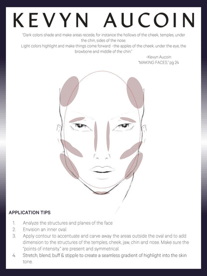 Kevyn Aucoin The Sculpting Contour Powder: Easy use, sheer, matte, natural finish. Enhances, defines, creates natural shading. Makeup artist go to. Sculpt face, cheekbones, chin, neck, nose.