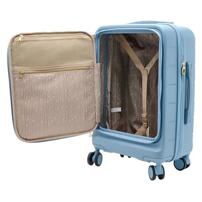 Samantha Brown Frontload 22" Hardside Carry-On with Antitheft Lock—Black