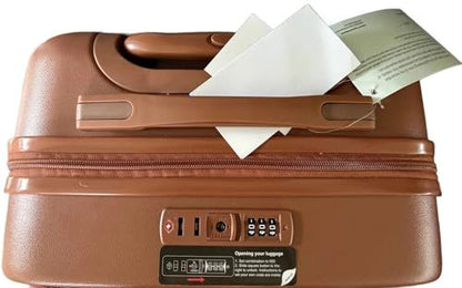 Samantha Brown Frontload 22" Hardside Carry-On with Antitheft Lock - Mocha Bisque