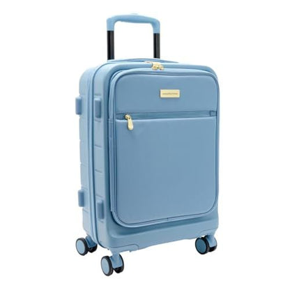Samantha Brown Frontload 22" Hardside Carry-On with Antitheft Lock - Denim Blue
