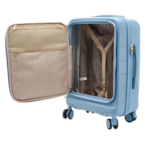 Samantha Brown Frontload 22" Hardside Carry-On with Antitheft Lock - Egret