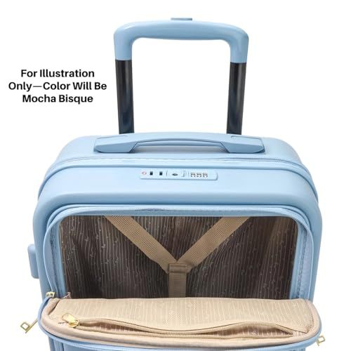 Samantha Brown Frontload 22" Hardside Carry-On with Antitheft Lock - Mocha Bisque