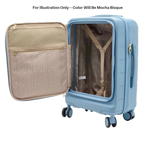 Samantha Brown Frontload 22" Hardside Carry-On with Antitheft Lock - Mocha Bisque
