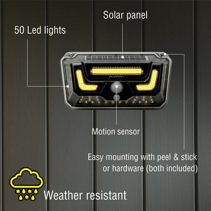Bell+Howell Solar Bionic Wall Light Solar Lights Outdoor with Motion Sensor