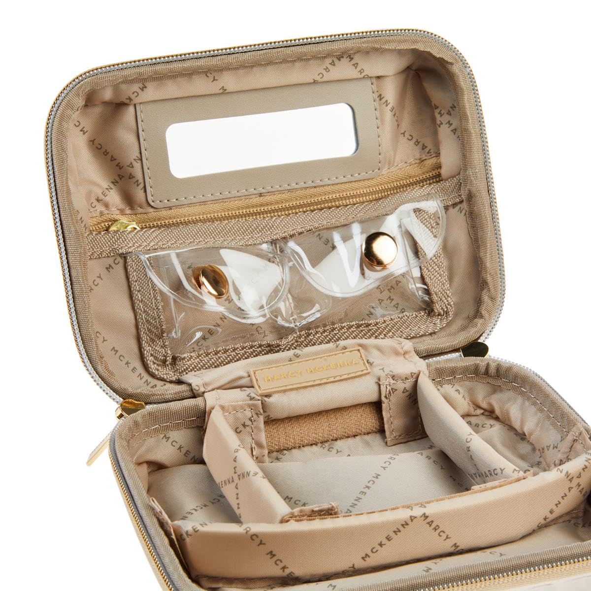 Marcy McKenna Hamptons Beauty Case Bundle - (1) Big and (1) Mini, Leopard
