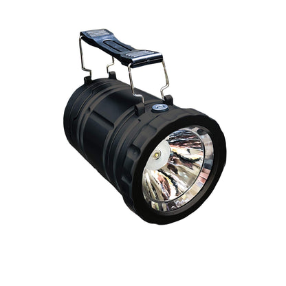 Slide-N-Glo 3-IN-1 Collapsible LED Lamp, Flashlight and Realistic Flickering Flame Effect Lantern - For Indoor Use To Outdoor Camping - Survival Kit for Emergency (Hurricane) (Black)