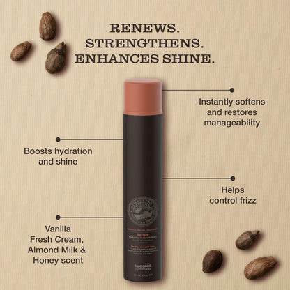 Tweak’d by Nature - Restore Hydrating Treatment Balm, for Men and Women, Controls Frizz and Moisturizes Hair for Soft Feel and Healthy Shine, Cruelty Free