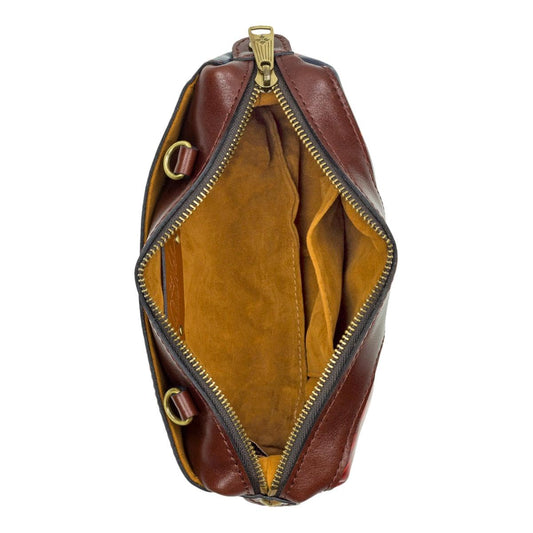 Patricia Nash Joliet Leather Pouch, Zipper Closure, Detachable/Adjustable Crossbody Strap, 8" L x 3" W x 4" H