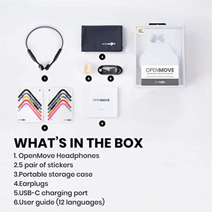 Aftershokz OpenMove Wireless Bone Conduction Headphone Slate Grey