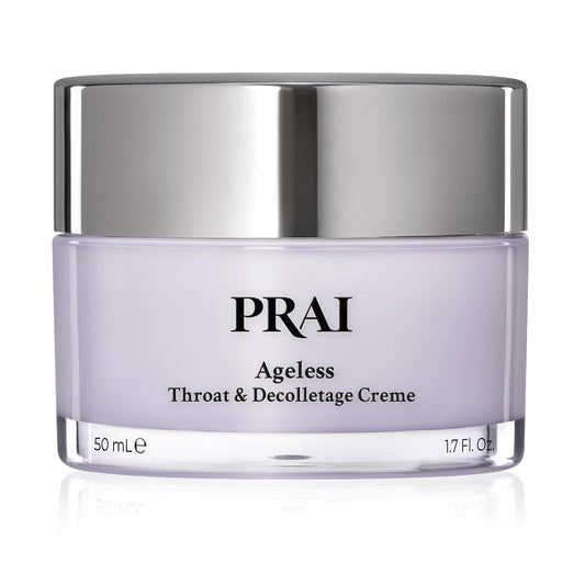 PRAI Beauty Ageless Day & Night Neck Kit | 1 Throat & Decolletage Day Creme and 1 Throat & Decolletage Night Creme | Skin Tightening Cream Set for Instantly Ageless Neck