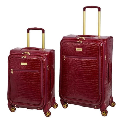 Samantha Brown 2-piece Summer Croco 22" Carry-On & 26" Spinner Set