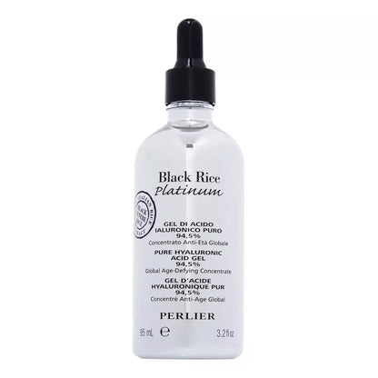 Perlier Megasize Black Rice Pure Hyaluronic Acid Gel 94.5% - 3.2 oz.