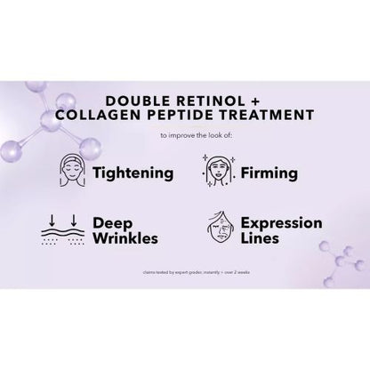 Nakery Beauty Double Retinol & Collagen Peptide Serum Treatment 8.45 oz.